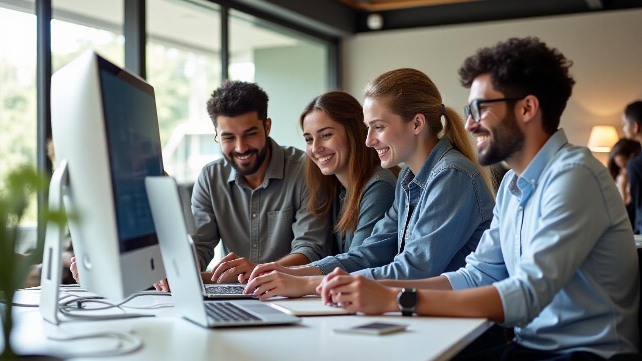 Eudaimon OS team collaborating in a modern, light-filled office in Austin, Texas.
