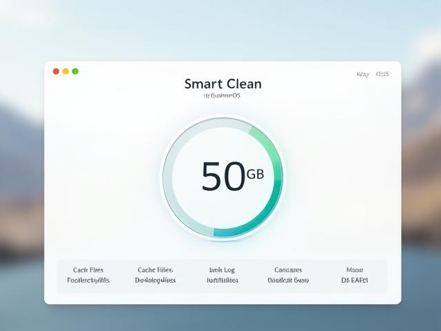 Screenshot of Eudaimon OS Smart Clean interface showing gigabytes of detectable junk files.