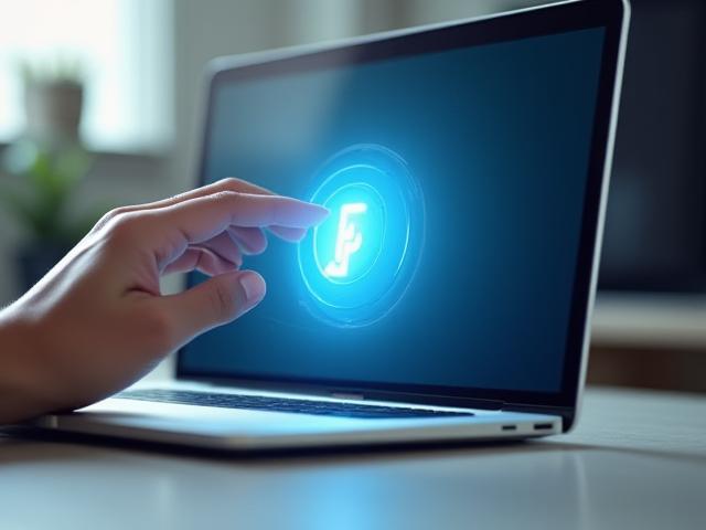 Visual of a hand blocking a camera lens on a MacBook, symbolizing privacy control