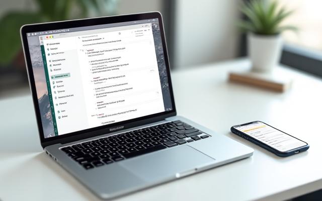 Aether Notes app running on a MacBook and iPhone, showcasing its clean interface.