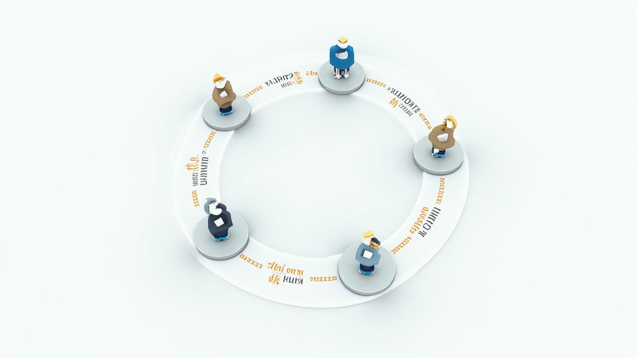 Visually engaging infographic illustrating Eudaimon OS's six-step design thinking process: Empathize, Define, Ideate, Prototype, Test, Deliver.